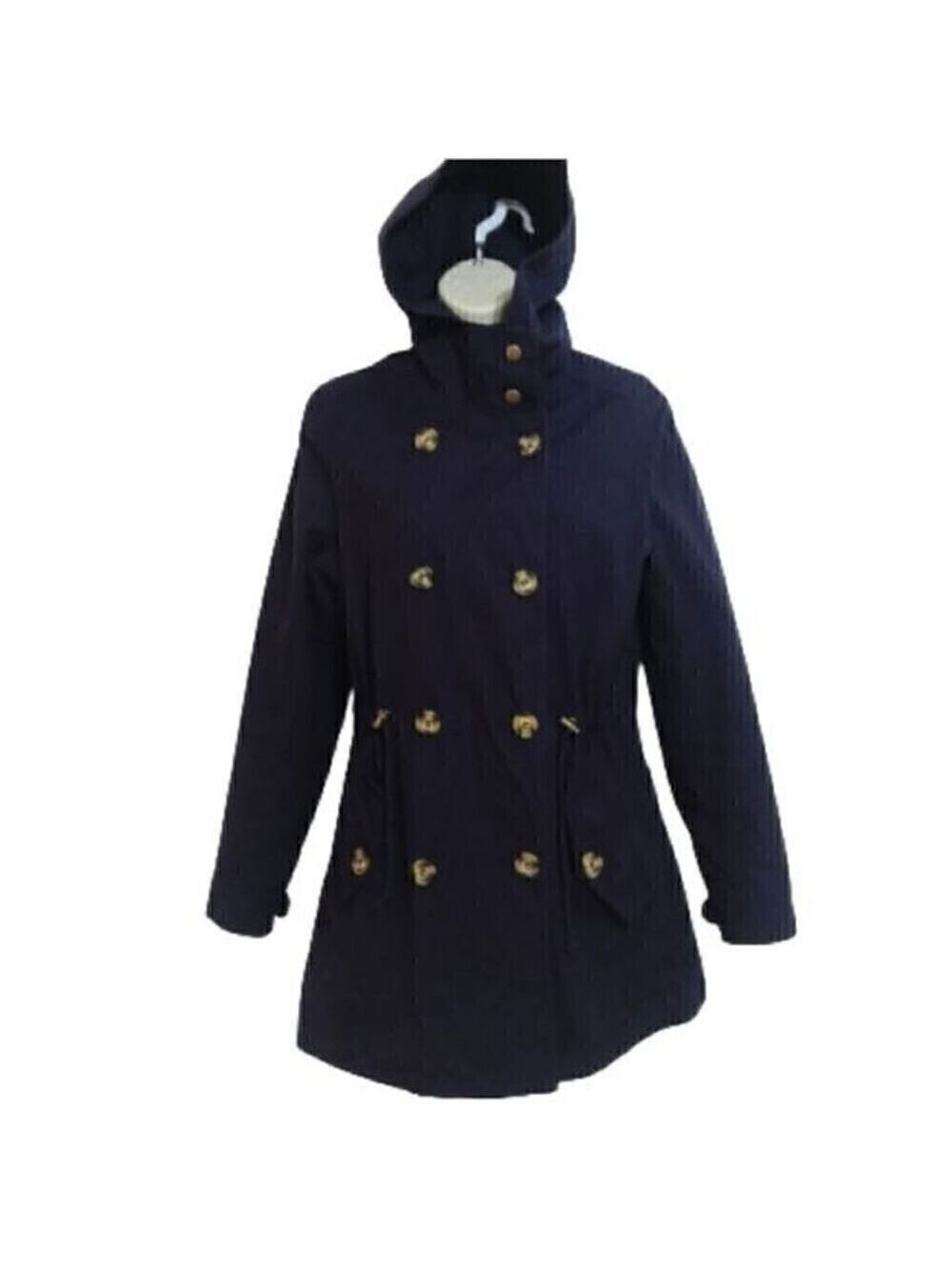 GH Bass & Co Navy Hooded Utility Jacket Small
